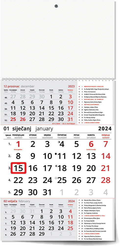 90030003-EC Kalendar 2025 poslovni - katolički